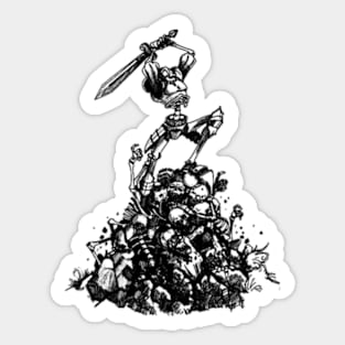 Medievil - Sir Dan Atop a Pile of Fiends Sketch Sticker